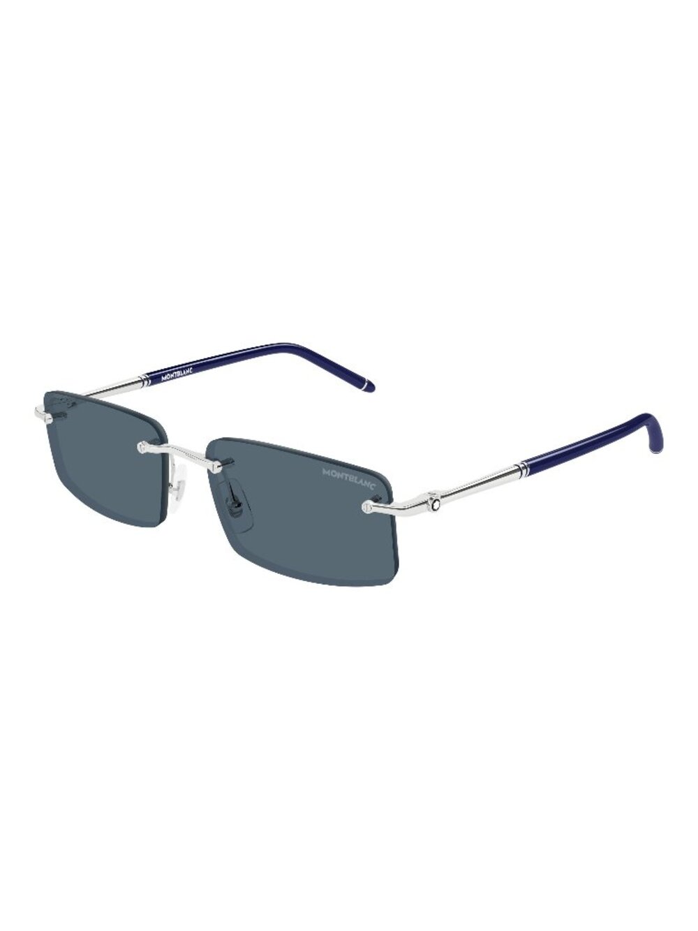 New Montblanc Men's Sunglasses Silver Grey Lens Metal Frame MB0443S 003 56